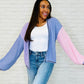 Coffee Date Color Block Cardigan