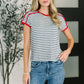 Country Stripe Casual Tee in Navy White