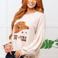 Cow Girl Graphic Pullover in Stone