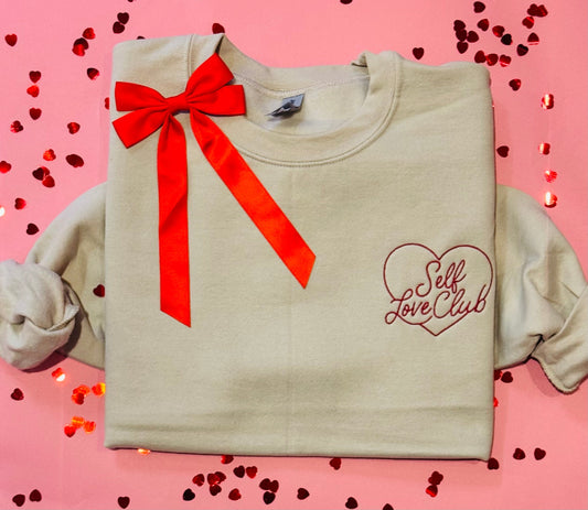 Self Love Club Embroidered Sweatshirt