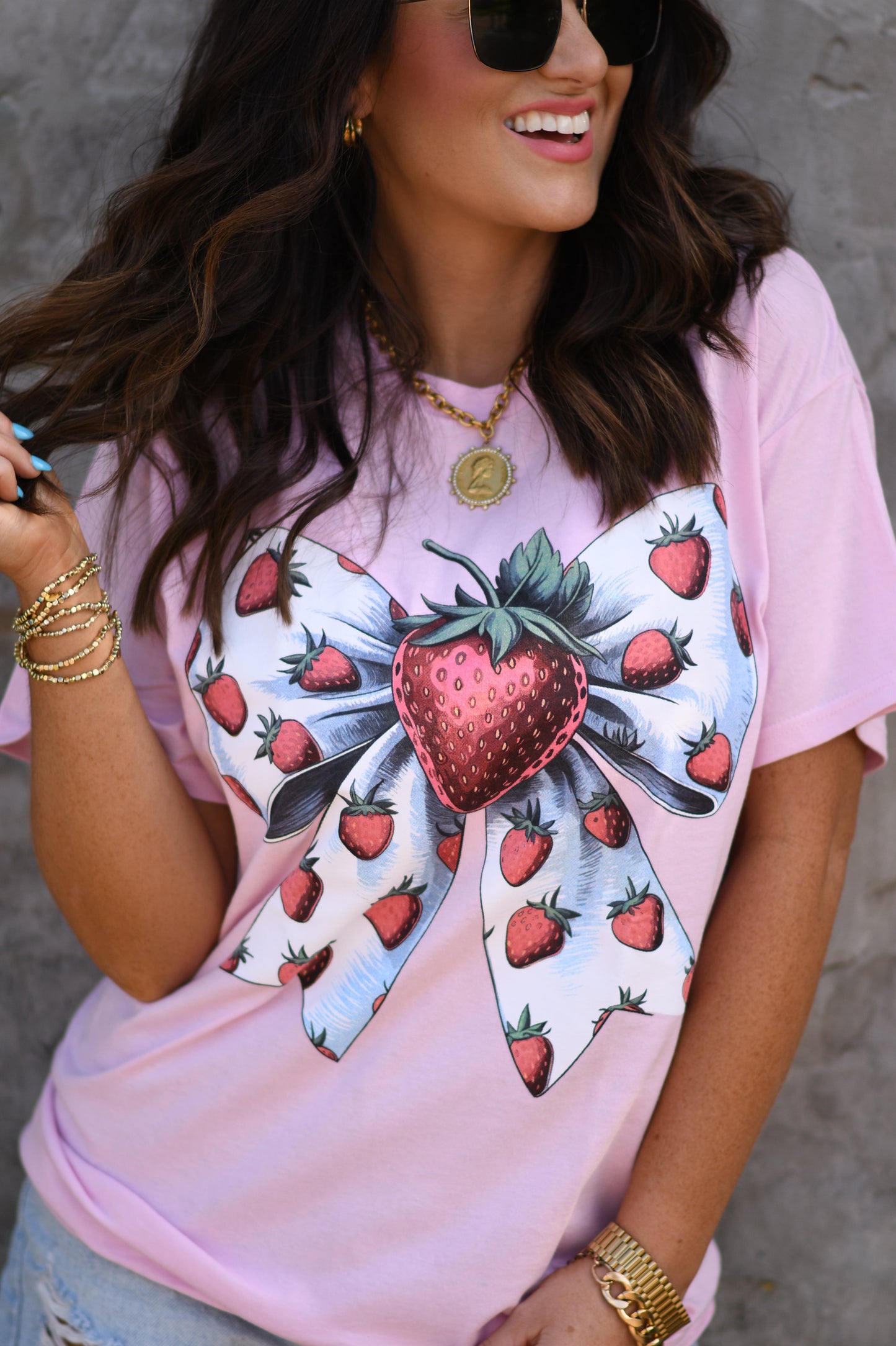 Strawberry Bow Tee