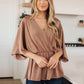 Dazzlingly Draped V-Neck Blouse