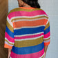 Deep Thoughts Striped Loose Knit Top