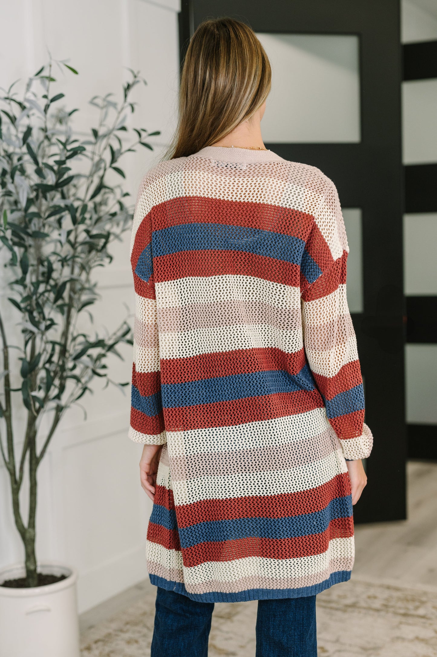 Definitely Dapper Striped Knit Cardigan