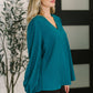 Desk to Dinner V-Neck Balloon Sleeve Blouse
