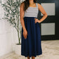 Dockside Darling Midi Dress in Navy