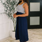 Dockside Darling Midi Dress in Navy