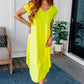 Dolman Sleeve Maxi Dress in Neon Yellow