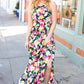 Easy Living Navy Floral Sleeveless Maxi Dress