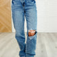 Dylan High Rise Rigid Magic Criss-Cross Waistband Straight Jeans