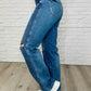 Dylan High Rise Rigid Magic Criss-Cross Waistband Straight Jeans