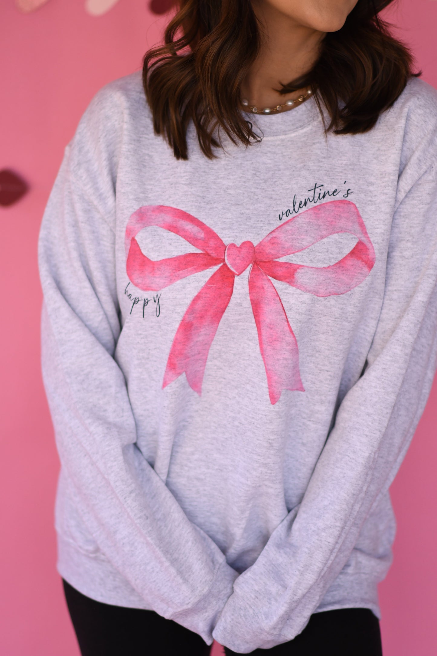 Happy Valentine’s Bow Sweatshirt/Tee