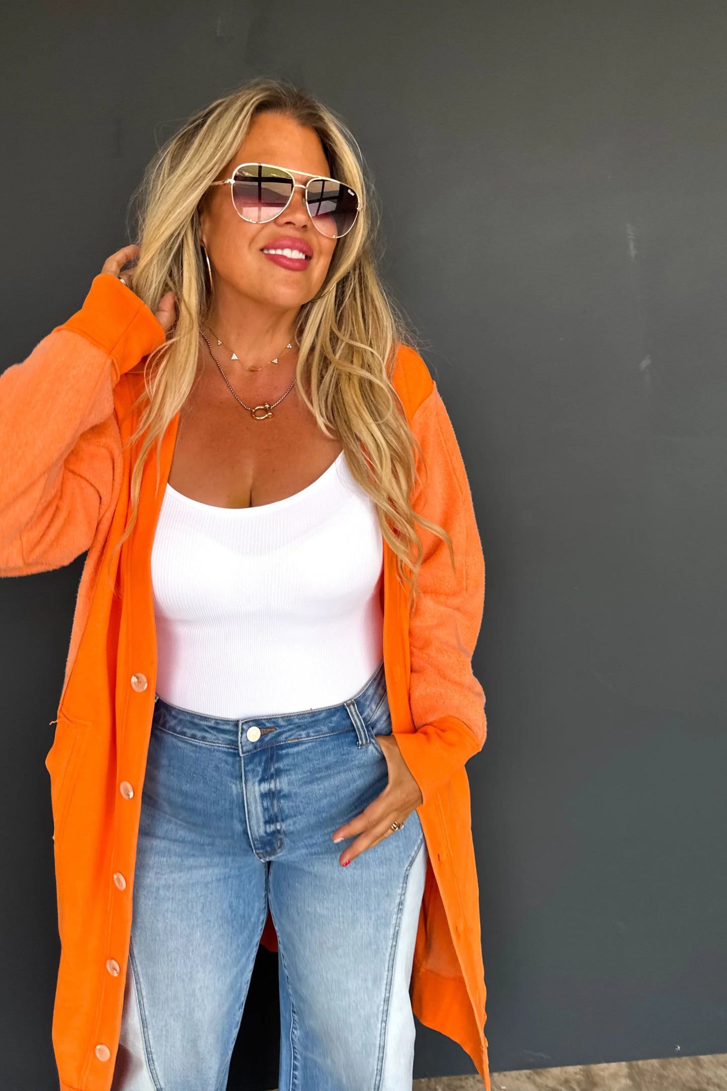 PREORDER: Desi Sweatshirt Cardigan