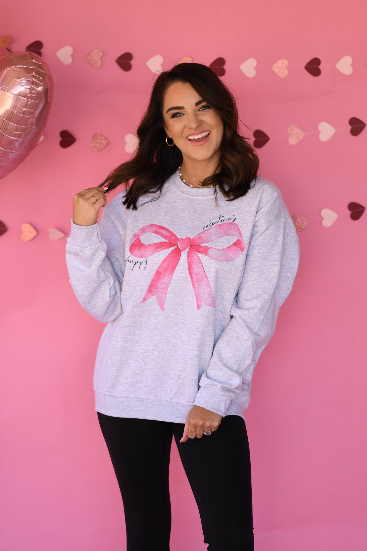 Happy Valentine’s Bow Sweatshirt/Tee