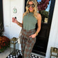 PREORDER: Cayla Crop Plaid Pants in Two Colors