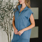 Easy Hustle High Neck Dress in Dusty Blue
