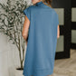 Easy Hustle High Neck Dress in Dusty Blue