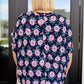 Essential Blouse in Navy and Pink Daisies