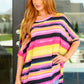 Essential Blouse in Yellow and Pink Multi Stripe