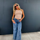 PREORDER: Charlie Cinch Hem Wide Leg Jeans