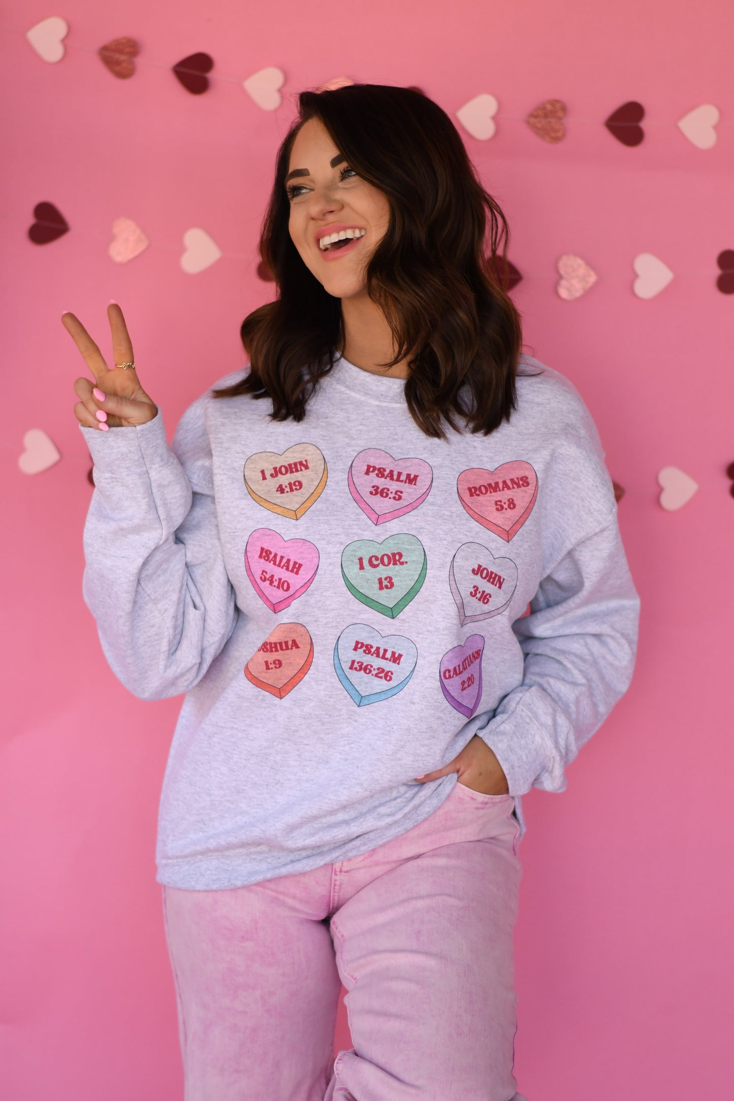 Bible Verses Candy Hearts Tee/Sweatshirt