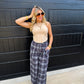 PREORDER: Cayla Crop Plaid Pants in Two Colors