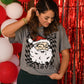 Gray Don’t Stop Believin Santa Tee