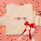 Bows & Hearts Embroidered Sweatshirt