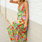 Sunny Days Abstract Print Tiered Ruffle Smocked Sleeveless Maxi