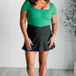 Full Force V Shaping High-Waist Skort in Black