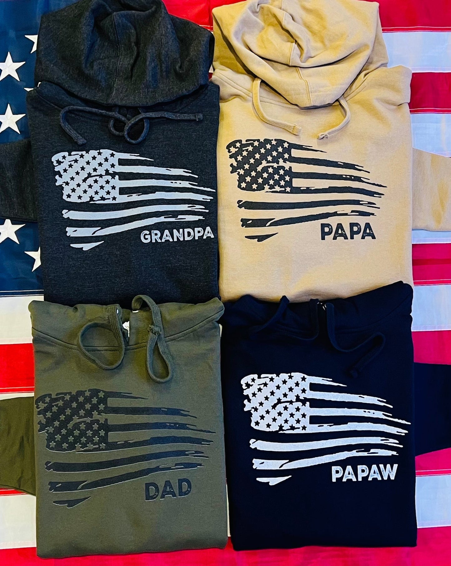 Custom Name Flag Hoodies