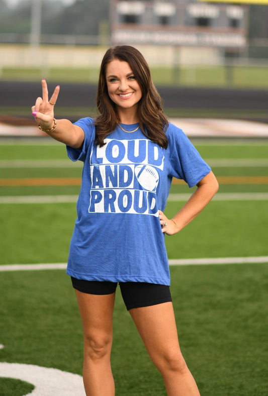 **SALE** RTS Heather Royal Loud And Proud Tee