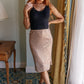 Gilded Age Sequin Skirt in Champagne