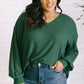 Good Things Are Coming V-Neck Top in Green