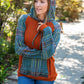 Rust Cashmere Feel Plaid Raglan Hoodie