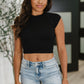 Halfway to Heaven Cropped Top in Black