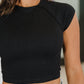 Halfway to Heaven Cropped Top in Black
