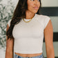 Halfway to Heaven Cropped Top in Sand Beige