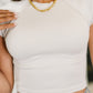 Halfway to Heaven Cropped Top in Sand Beige