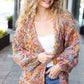 Be Your Best Multicolor Chunky Knit Open Cardigan