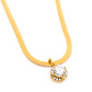 Here to Shine Gold Plated Necklace in White