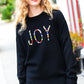 Give Back JOY Jewel Beaded Black Sweater