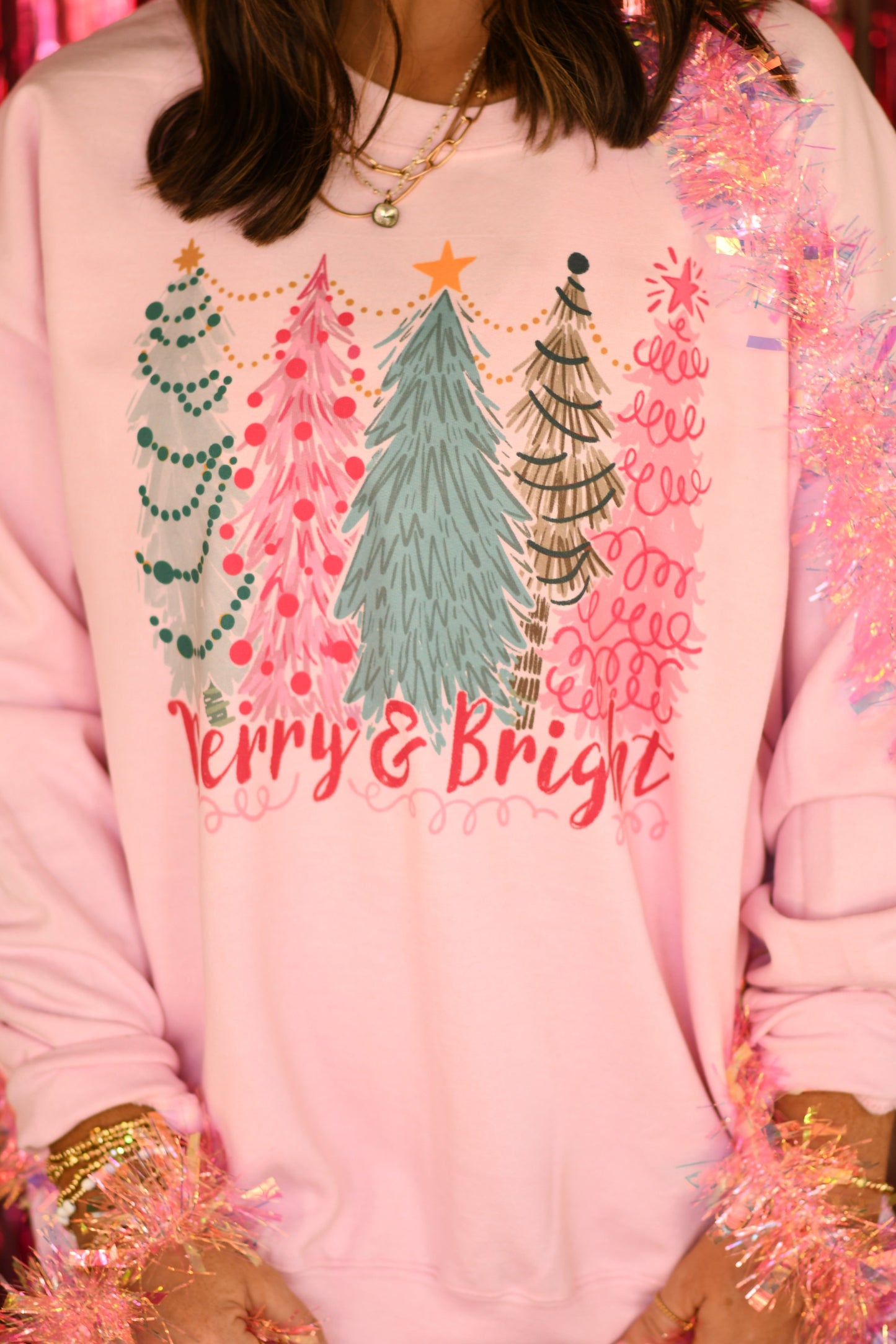 Merry & Bright Trees Sweatshirt