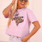 Floral TX CROP/TEE