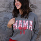 MAMA Red Floral Bow Tee/Long Sleeve