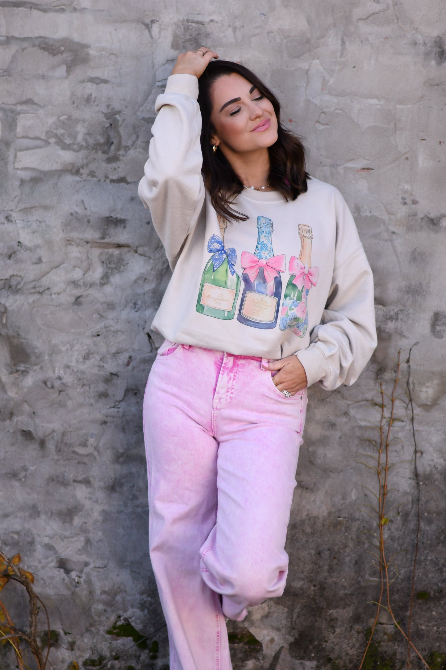 Floral Champagne Sweatshirt