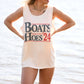 Boats & Hoes Tank/Tee- Red, White & Blue Version