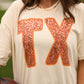 TX Faux Sequins Tee