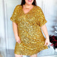 New Year Diva Dolman Gold Sequined Lined Babydoll Dress