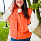 Weekend Ready Rust High Neck Snap Button Quilted Puffer Vest